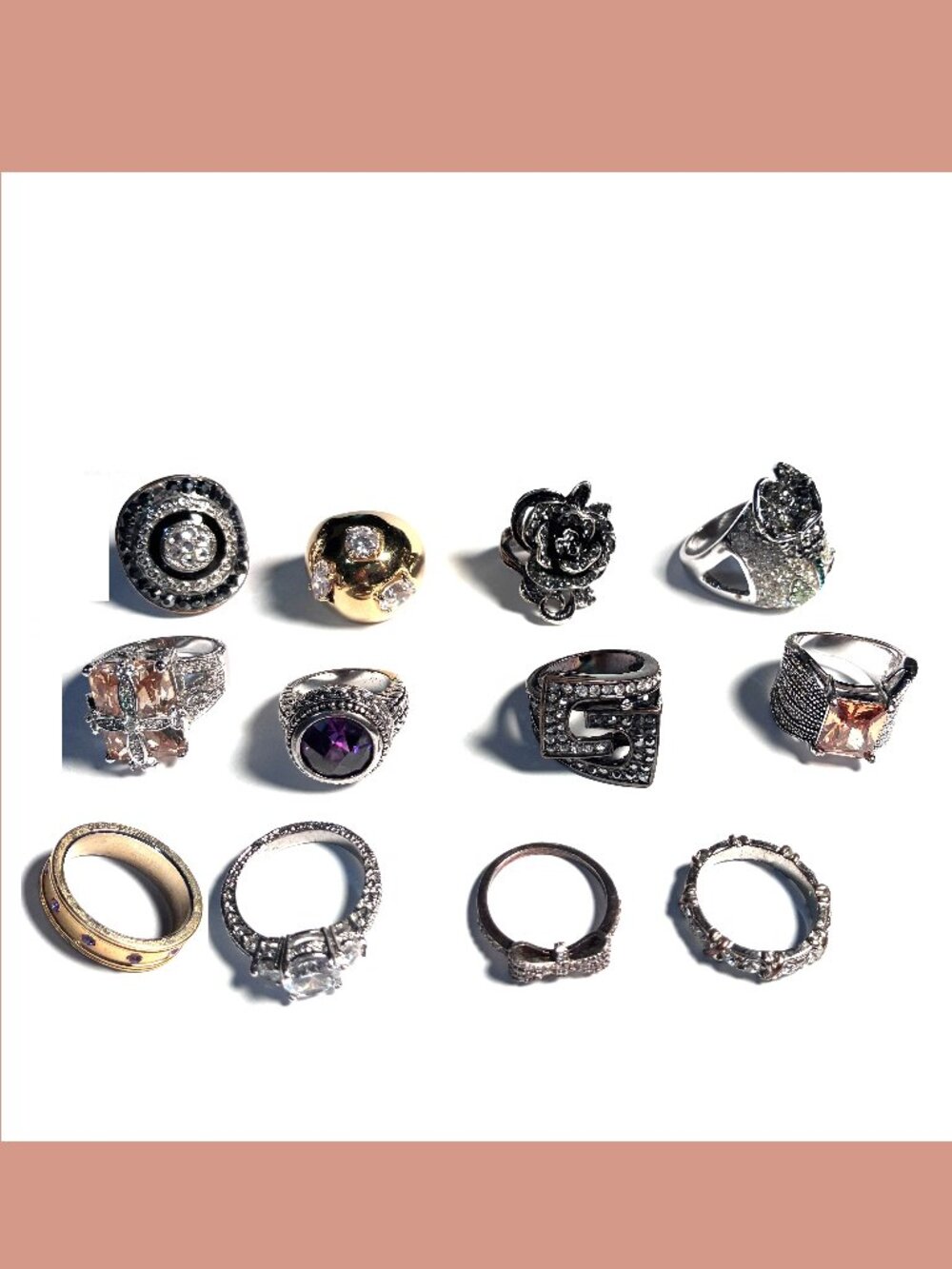 Lot of 12 Vintage Rings